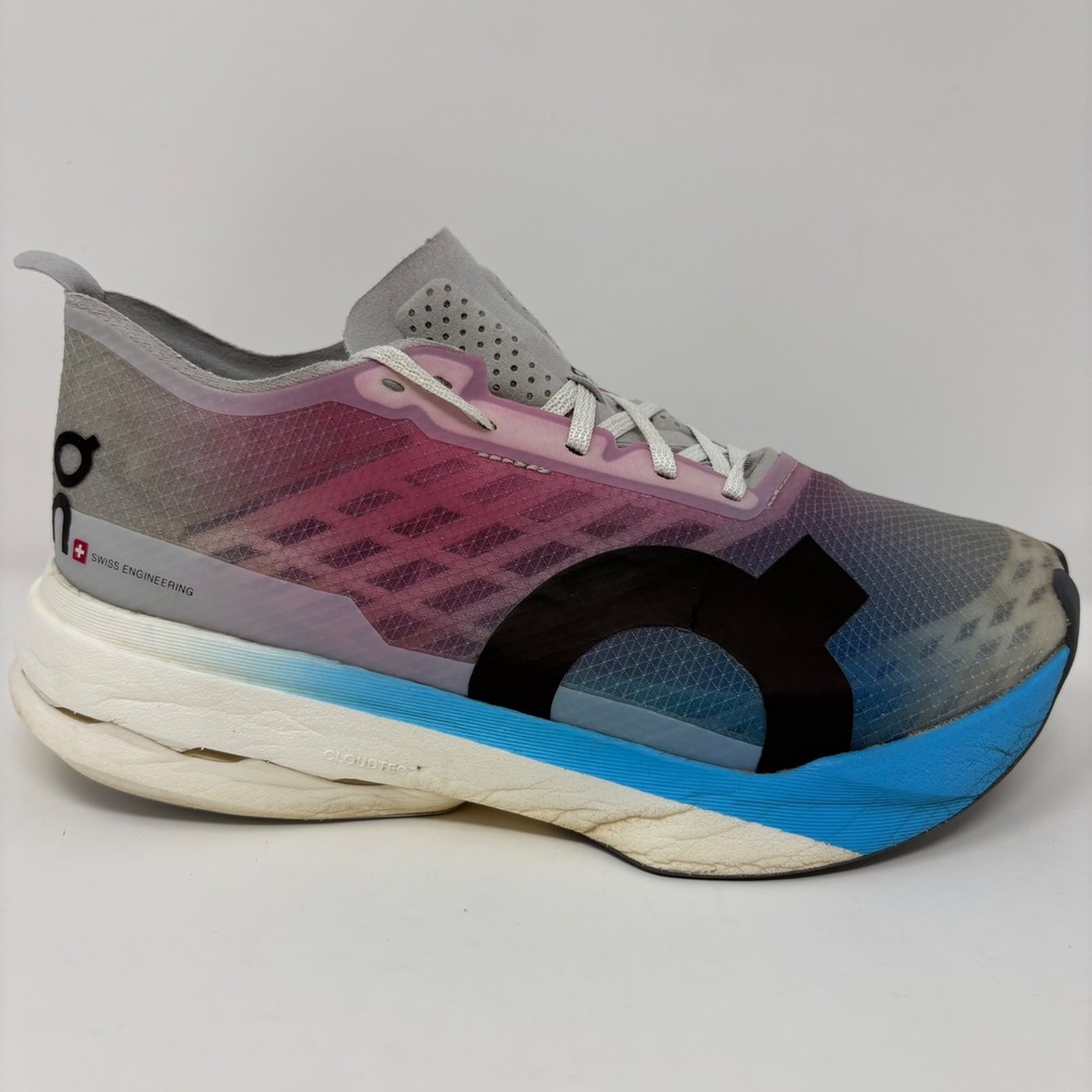 On Cloudboom Strike Women's Size 6.5 Pink Blue Running Shoes (3WE30473195)